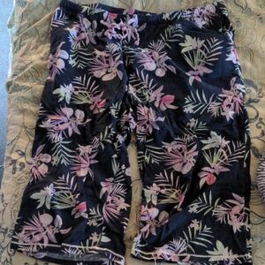 Midnight by Carole Hochman Black Floral Pajama Shorts